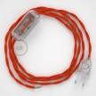 Cableado para lámpara, cable TM15 Efecto Seda Naranja 1,8m. Elige tu el color de la clavija y del interruptor!