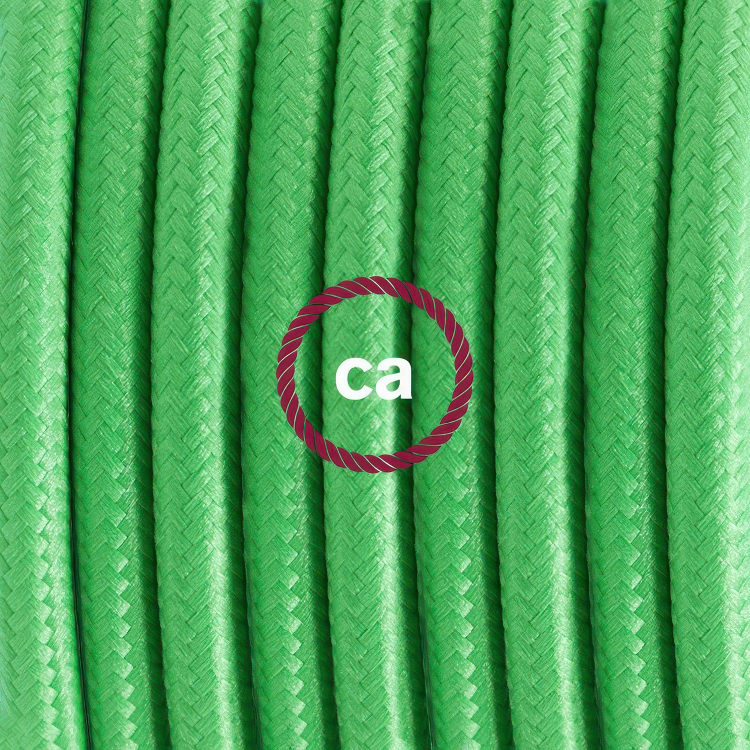 Cableado para lámpara, cable RM18 Efecto Seda Verde Lima 1,8m. Elige tu el color de la clavija y del interruptor!