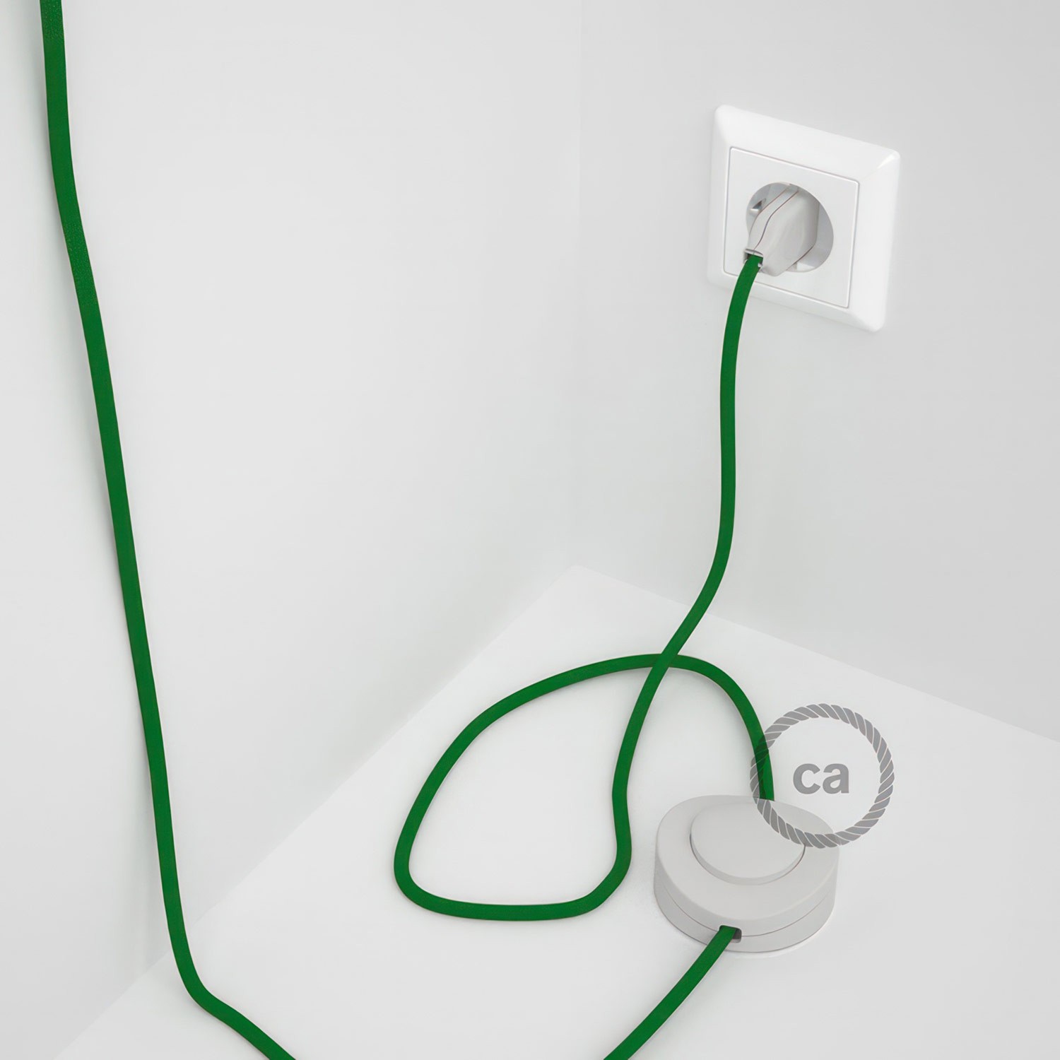 Wiring Pedestal, RM06 Green Rayon 3 m. Choose the colour of the switch and plug.