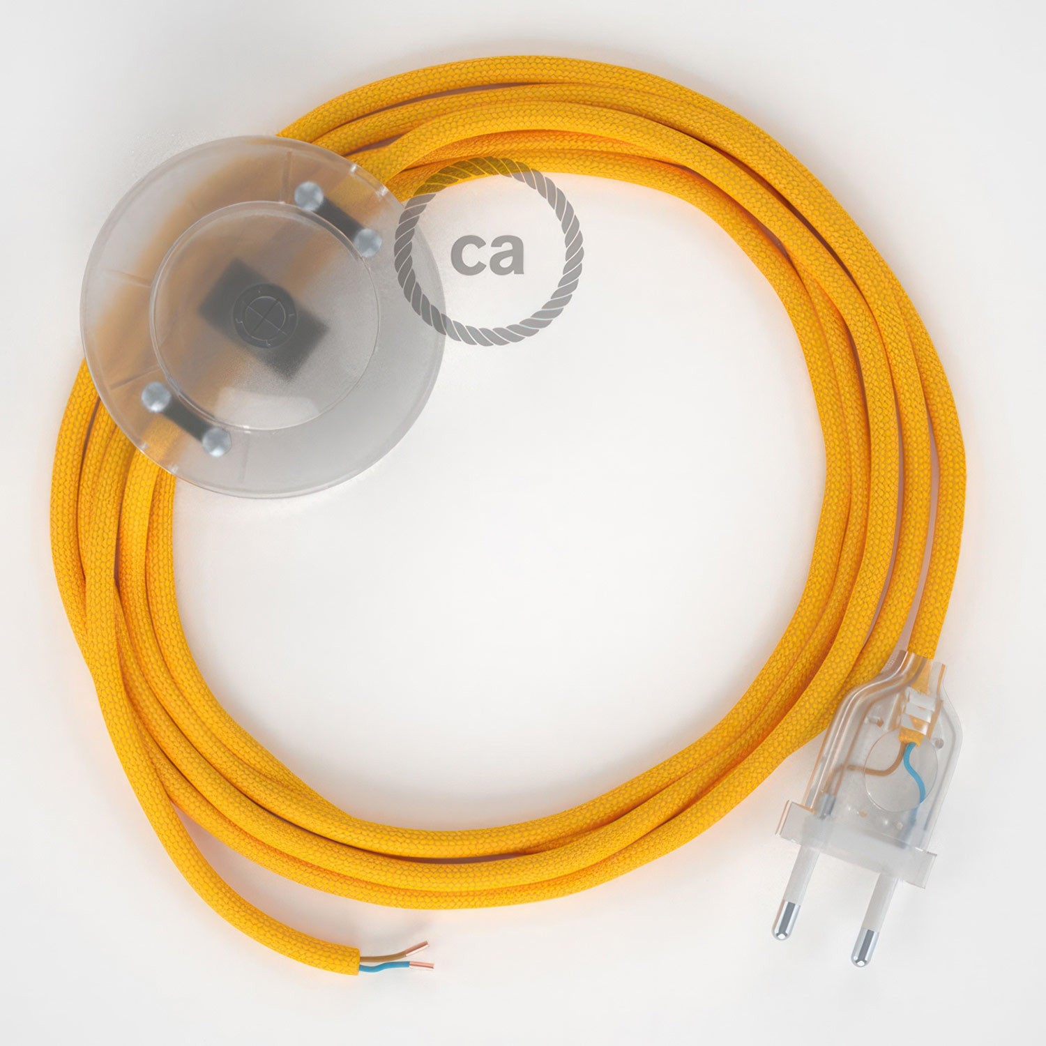 Cableado para lámpara de pie, cable RM10 Efecto Seda Amarillo 3 m. Elige tu el color de la clavija y del interruptor!