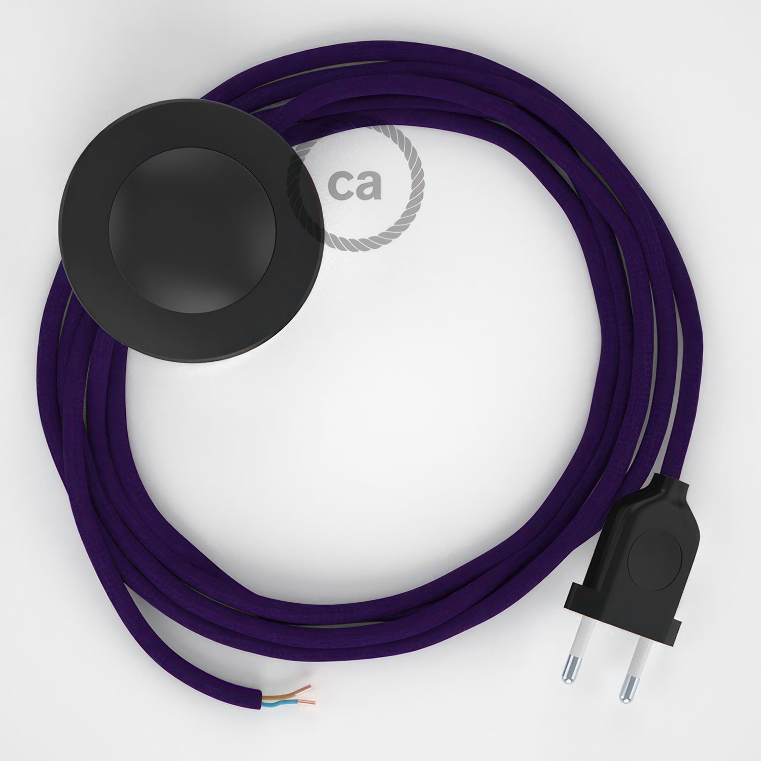 Wiring Pedestal, RM14 Purple Rayon 3 m. Choose the colour of the switch and plug.