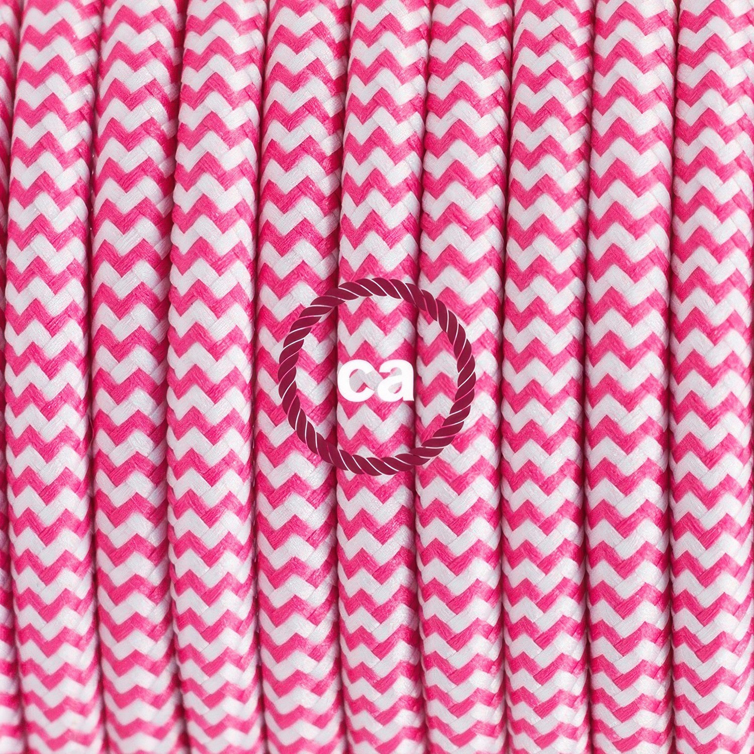 Lamp wiring, RZ08 Fuchsia ZigZag Rayon 1,80 m. Choose the colour of the switch and plug.