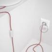 Lamp wiring, RZ09 Red ZigZag Rayon 1,80 m. Choose the colour of the switch and plug.