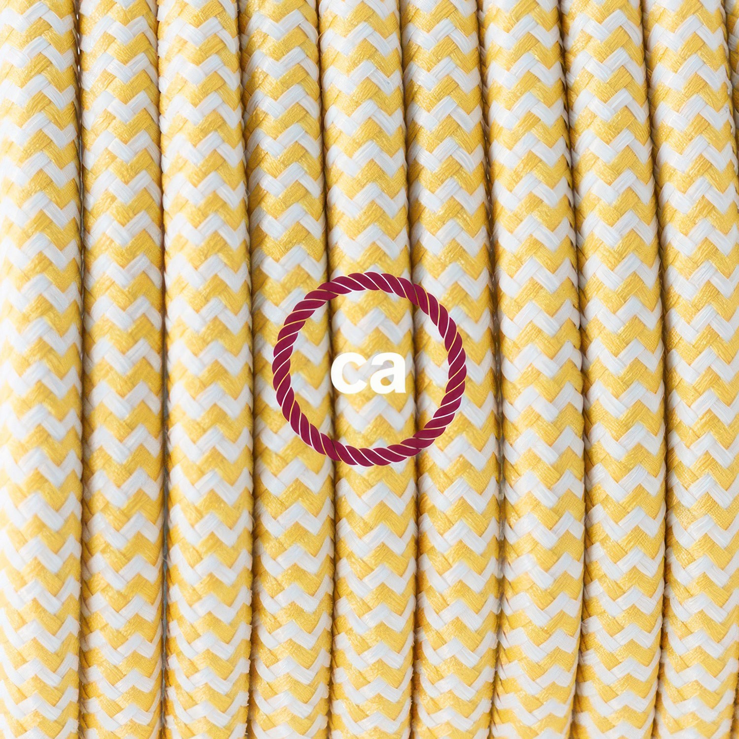 Lamp wiring, RZ10 Yellow ZigZag Rayon 1,80 m. Choose the colour of the switch and plug.