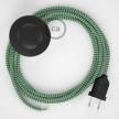 Wiring Pedestal, RZ06 Green ZigZag Rayon 3 m. Choose the colour of the switch and plug.