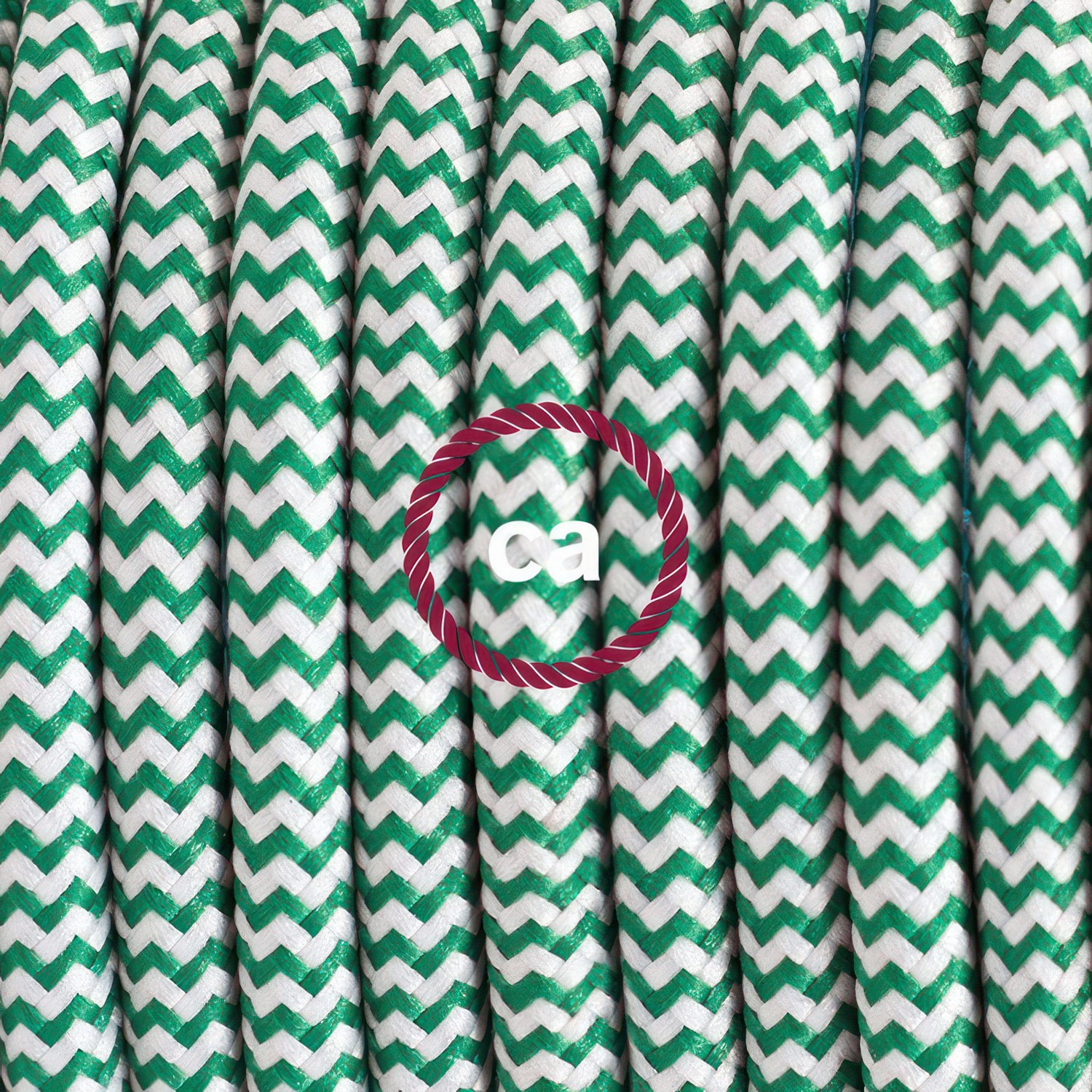 Wiring Pedestal, RZ06 Green ZigZag Rayon 3 m. Choose the colour of the switch and plug.