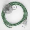 Wiring Pedestal, RZ06 Green ZigZag Rayon 3 m. Choose the colour of the switch and plug.