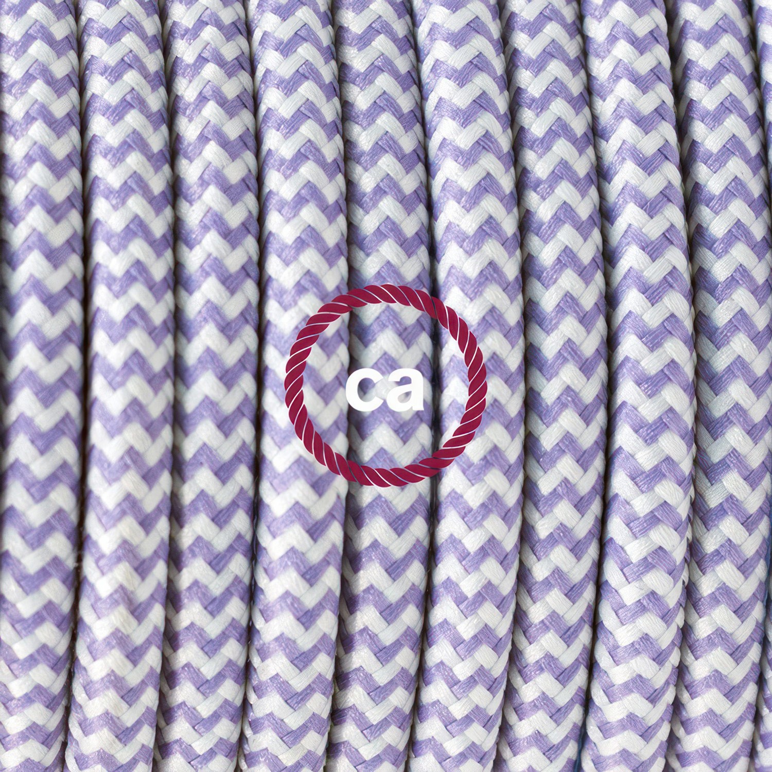 Wiring Pedestal, RZ07 Lilac ZigZag Rayon 3 m. Choose the colour of the switch and plug.