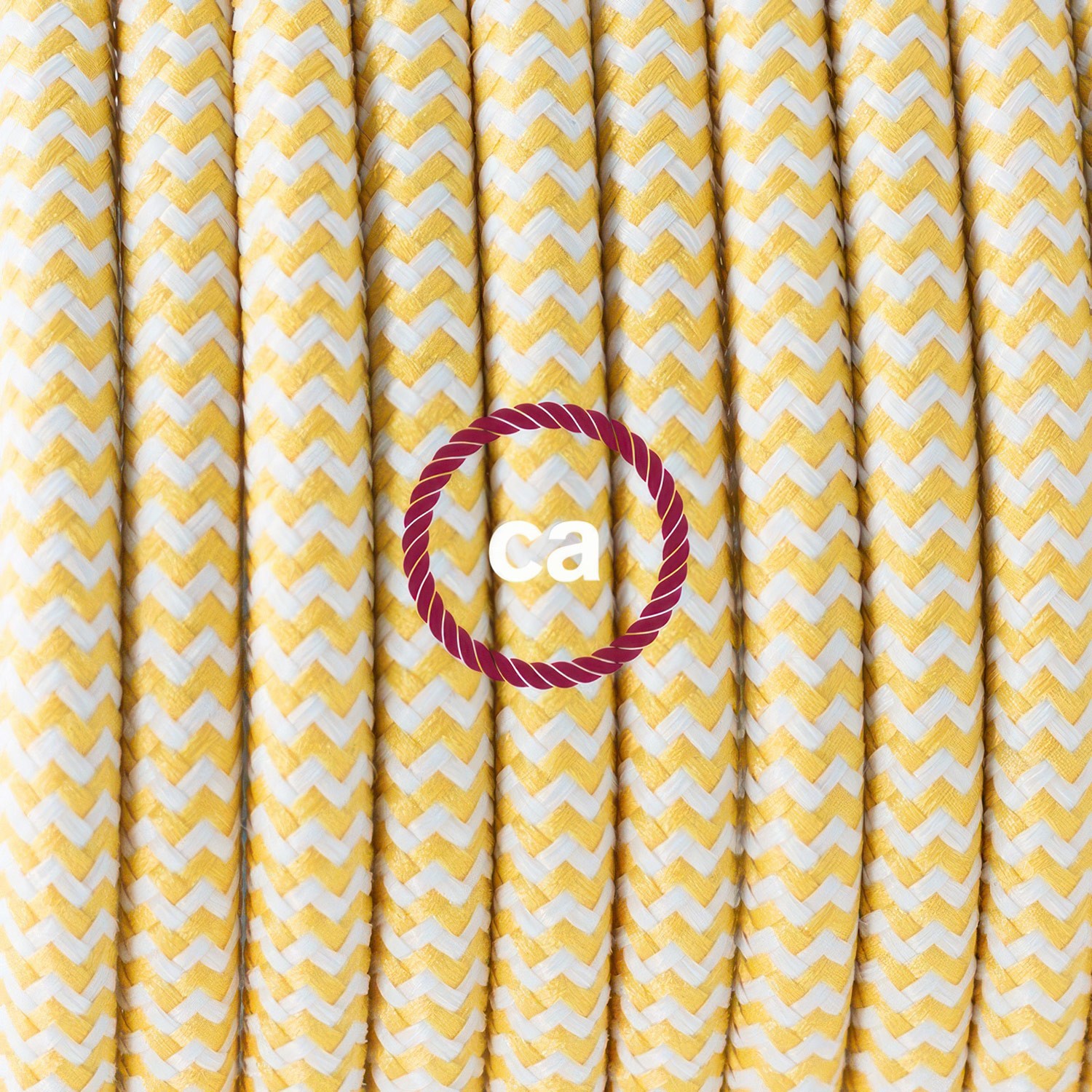 Wiring Pedestal, RZ10 Yellow ZigZag Rayon 3 m. Choose the colour of the switch and plug.