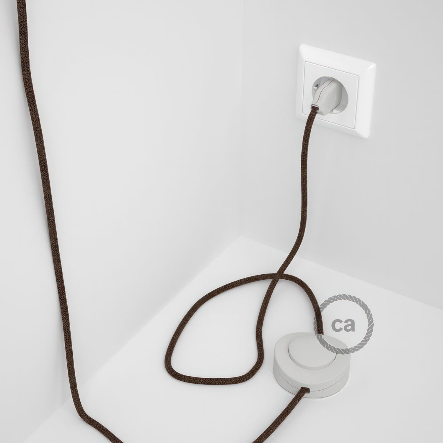 Wiring Pedestal, RL13 Sparkly Brown Rayon 3 m. Choose the colour of the switch and plug.