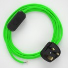 Lamp wiring, RF06 Neon Green Rayon 1,80 m.