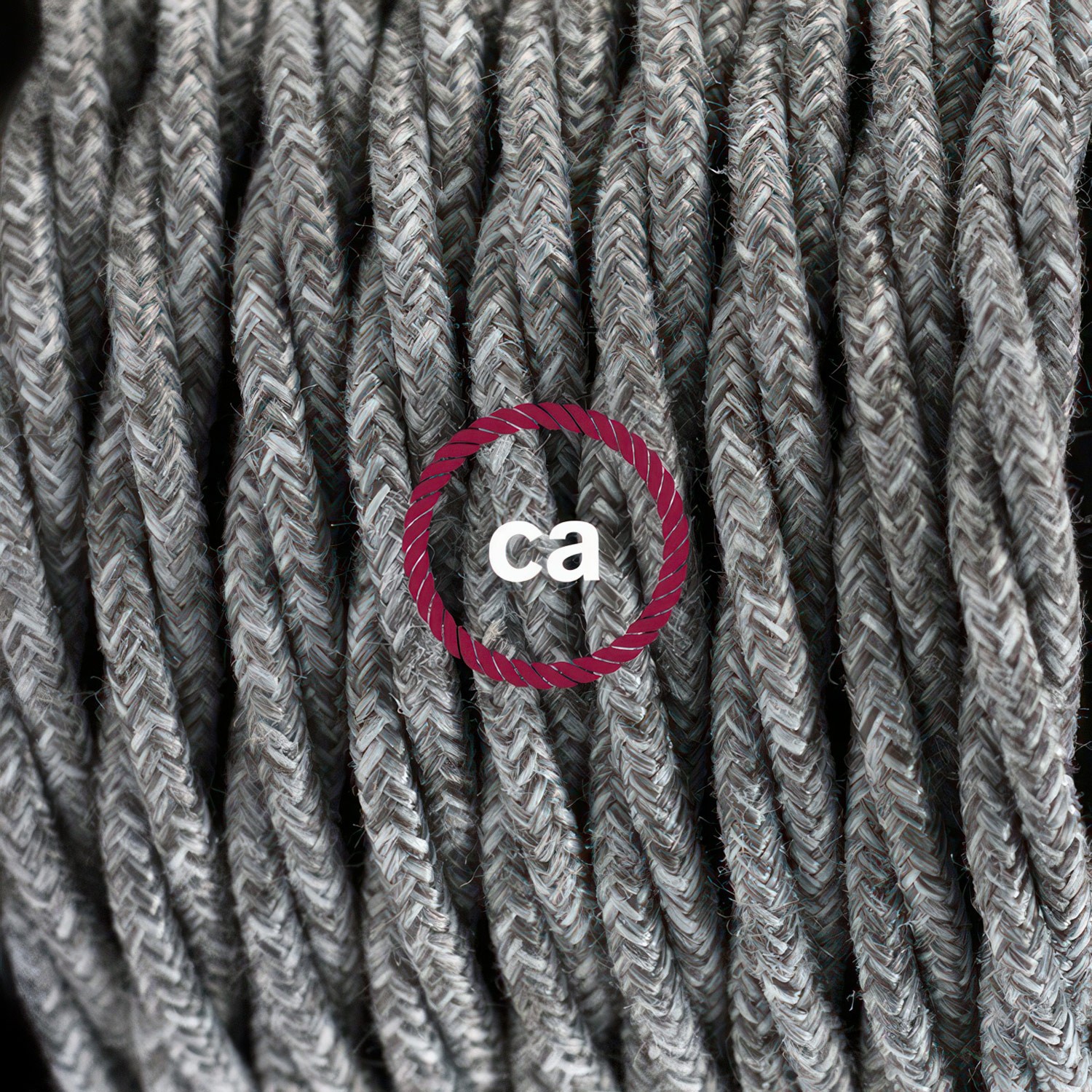 Cableado para lámpara, cable TN02 Lino Natural Gris 1,8m. Elige tu el color de la clavija y del interruptor!