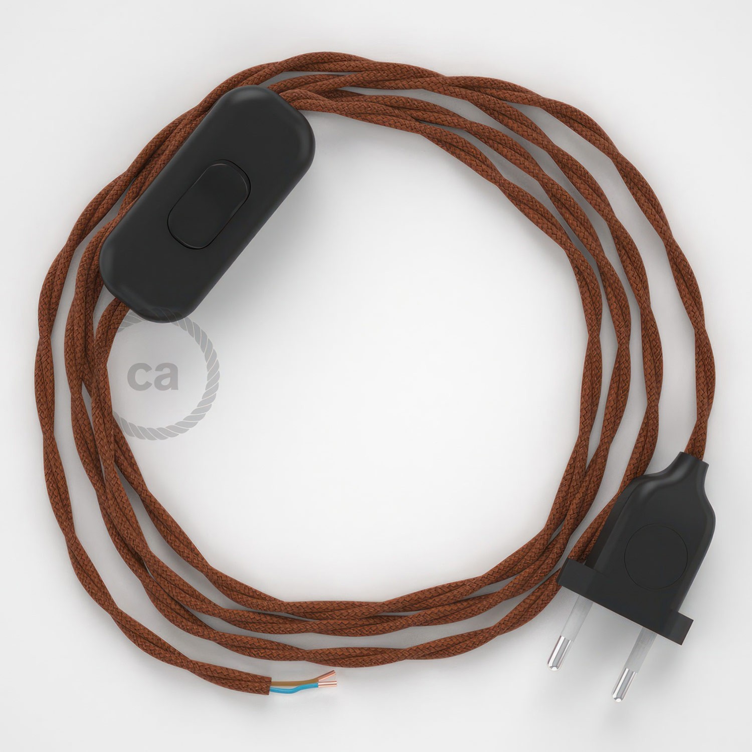 Cableado para lámpara, cable TC23 Algodón Ciervo 1,8m. Elige tu el color de la clavija y del interruptor!