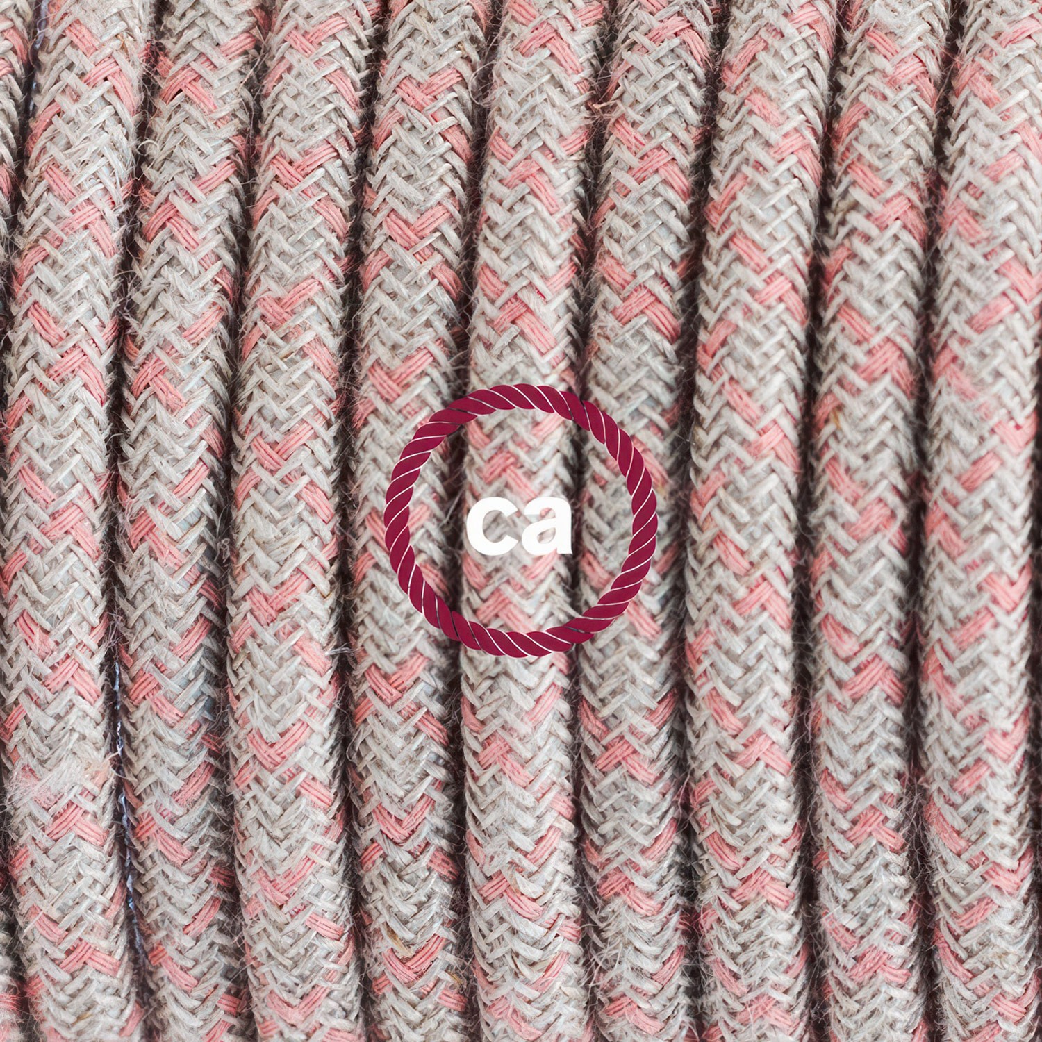 Wiring Pedestal, RD61 Ancient Pink Diamond Cotton and Natural Linen 3 m. Choose the colour of the switch and plug.