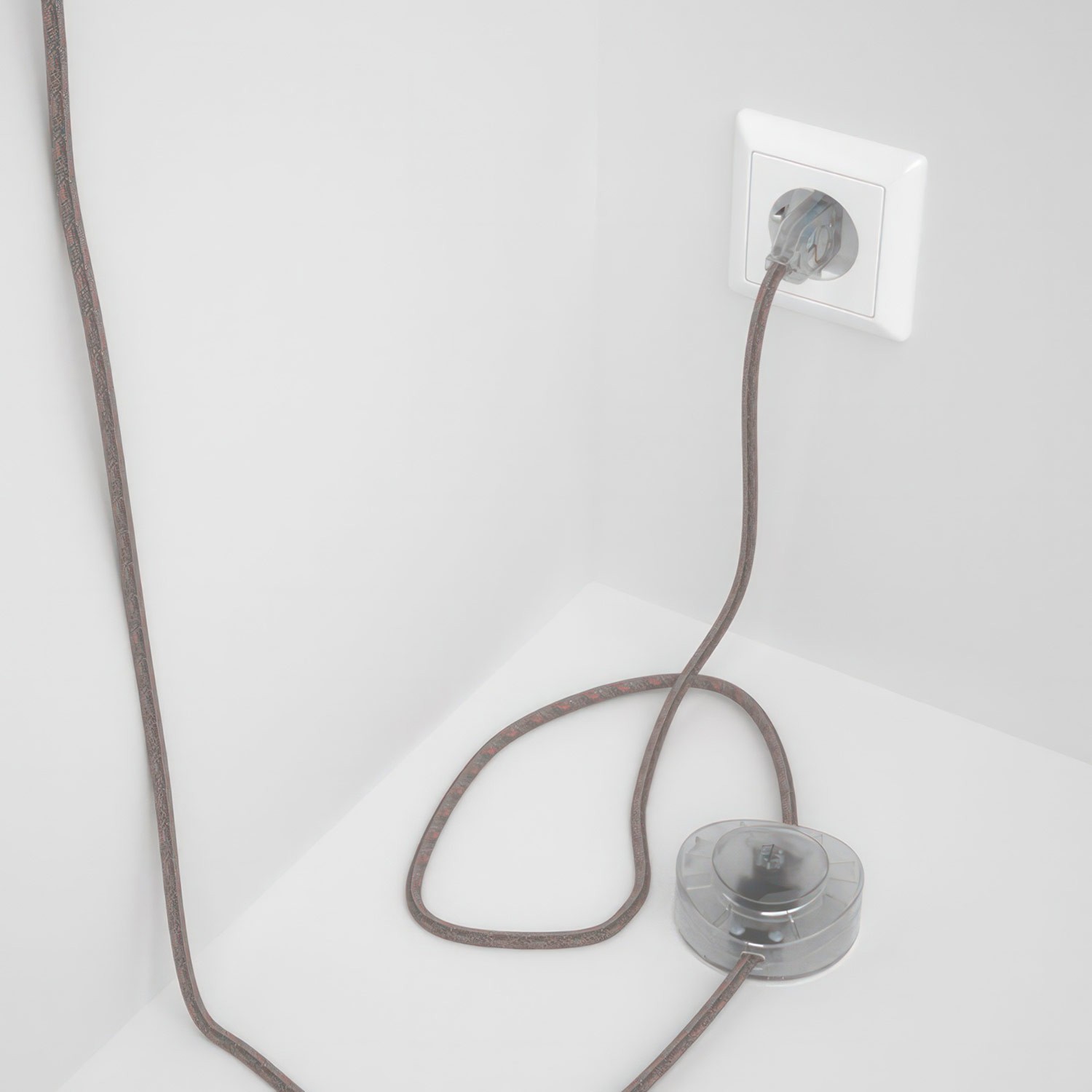 Cableado para lámpara de pie, cable RD51 Stripes Rosa Viejo 3 m. Elige tu el color de la clavija y del interruptor!