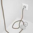Wiring Pedestal, RS82 Brown Cotton and Natural Linen 3 m. Choose the colour of the switch and plug.