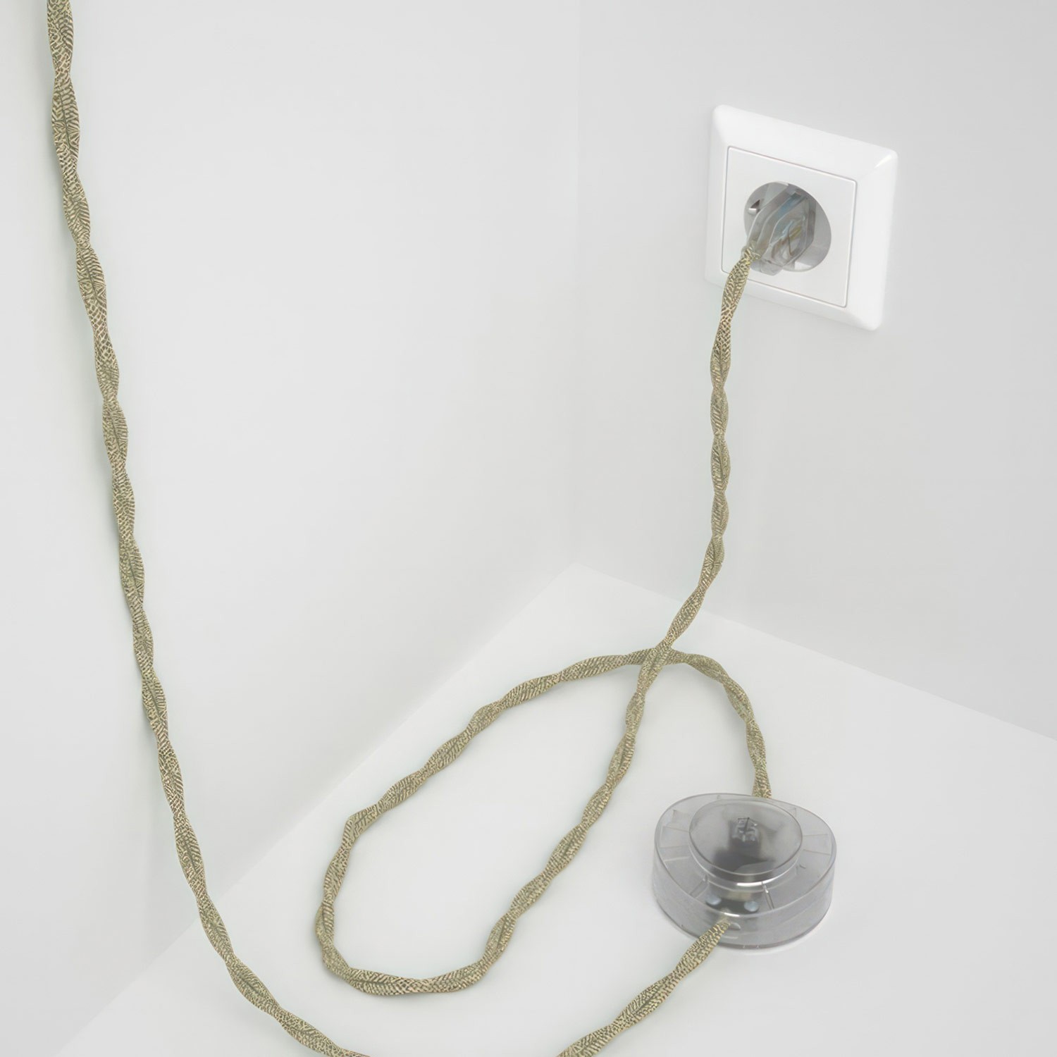 Wiring Pedestal, TN01 Neutral Natural Linen 3 m. Choose the colour of the switch and plug.