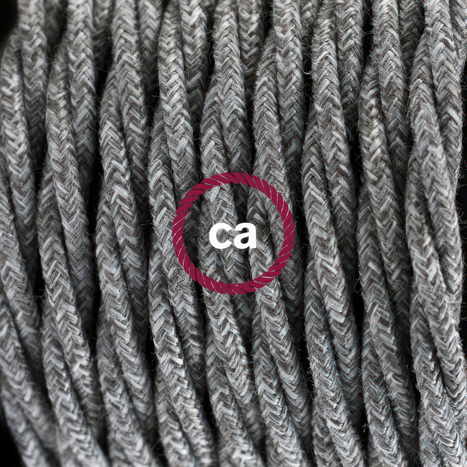 Cableado para lámpara de pie, cable TN02 Lino Natural Gris 3 m. Elige tu el color de la clavija y del interruptor!