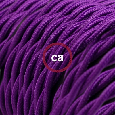 In a box Twisted Electric Cable covered by Rayon solid color fabric TM14 Violet