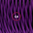 Cable Eléctrico Trenzado en cajita, Recubierto en tejido Efecto Seda Color Sólido, Púrpura TM14
