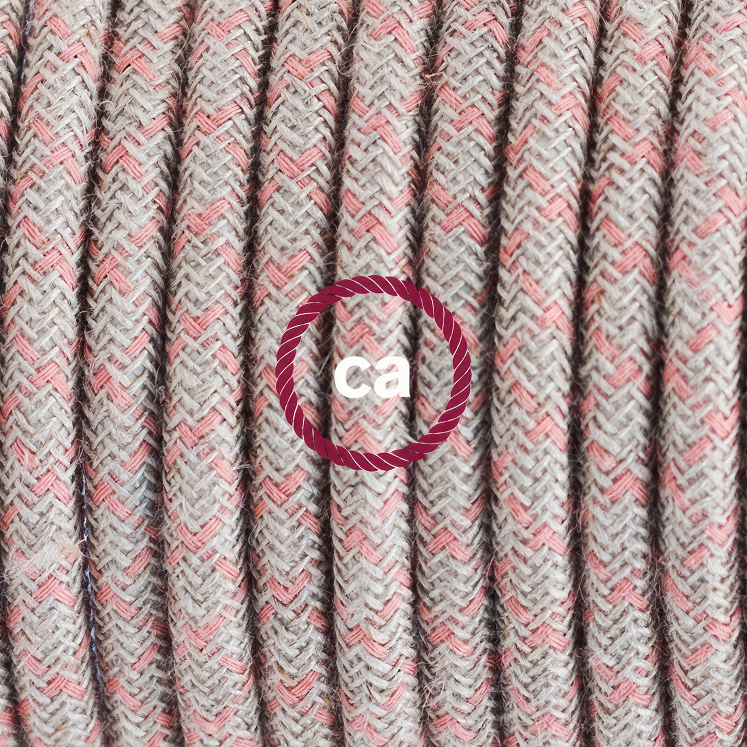 Lamp wiring, RD61 Ancient Pink Diamond Cotton and Natural Linen 1,80 m.