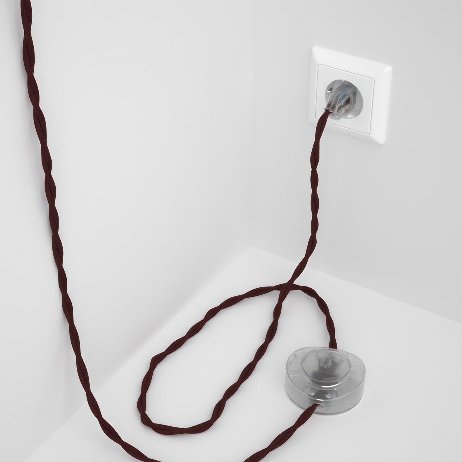 Wiring Pedestal, TM19 Burgundy Rayon 3 m. Choose the colour of the switch and plug.