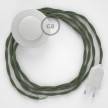 Wiring Pedestal, TC63 Green Grey Cotton 3 m. Choose the colour of the switch and plug.