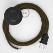 Wiring Pedestal, RC13 Brown Cotton 3 m. Choose the colour of the switch and plug.