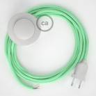 Cableado para lámpara de pie, cable RC34 Algodón Leche y Menta 3 m. Elige tu el color de la clavija y del interruptor!