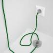 Cableado para lámpara de pie, cable RL06 Efecto Seda Glitter Verde 3 m. Elige tu el color de la clavija y del interruptor!