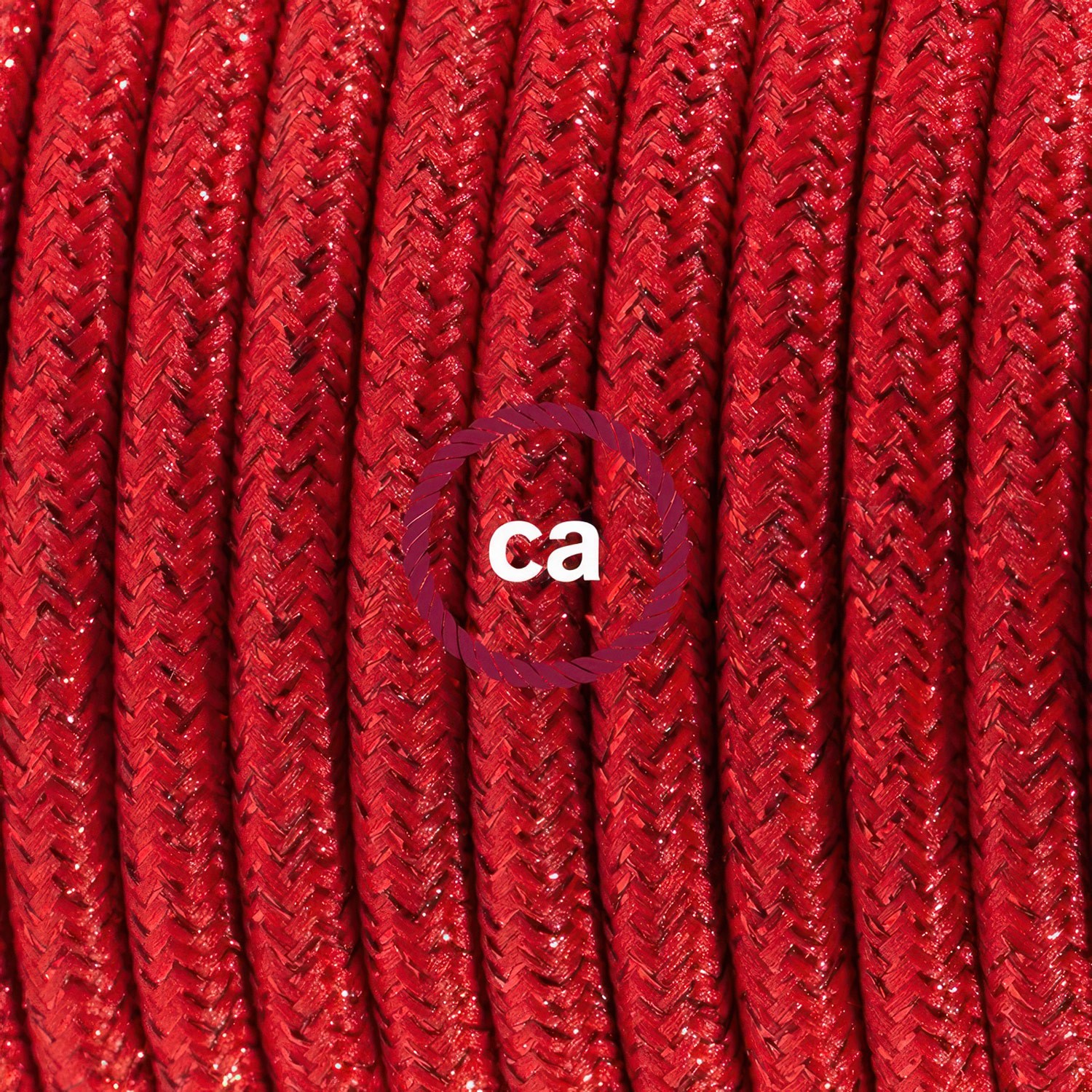 Cableado para lámpara, cable RL09 Efecto Seda Glitter Rojo 1,8m. Elige tu el color de la clavija y del interruptor!