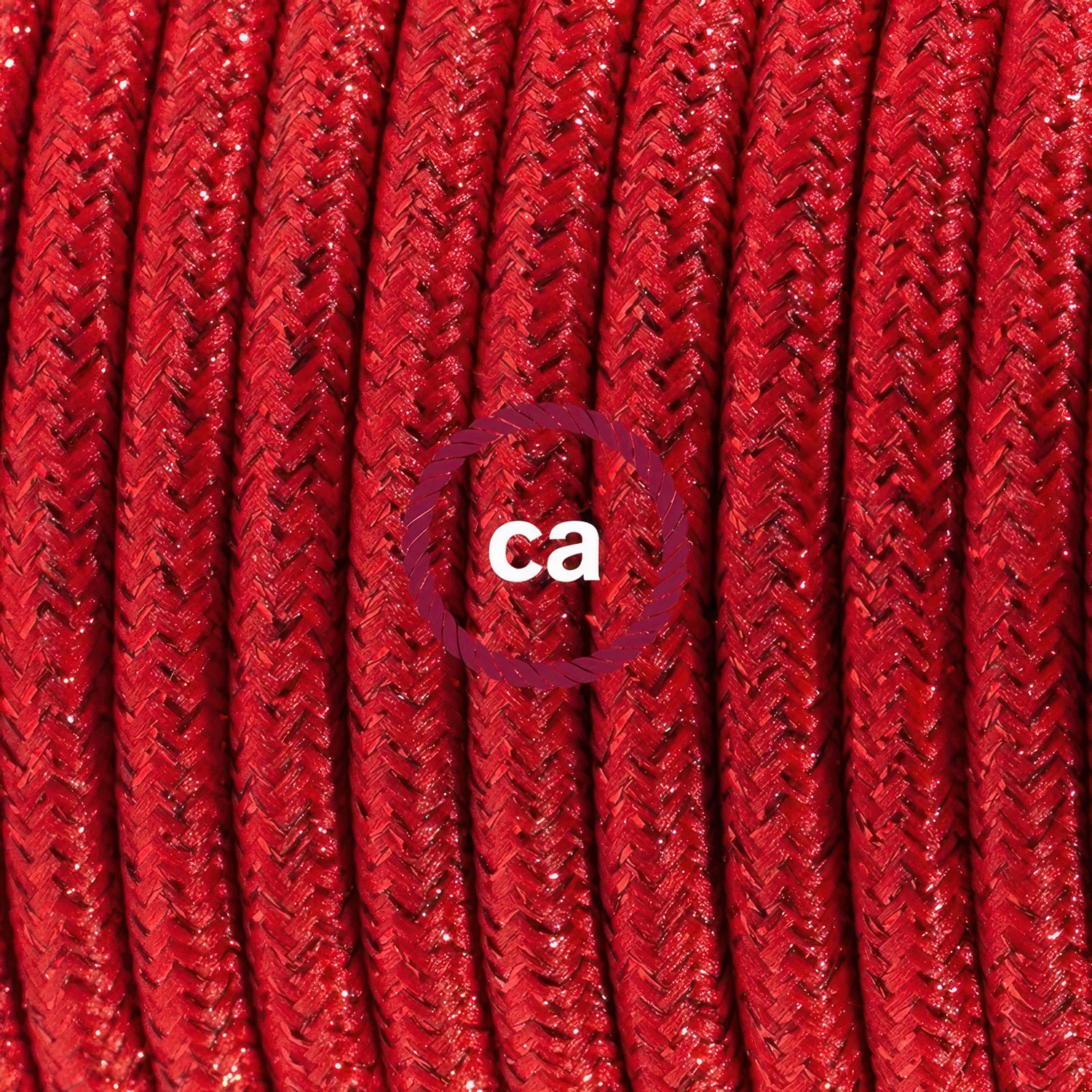 Cableado para lámpara de pie, cable RL09 Efecto Seda Glitter Rojo 3 m. Elige tu el color de la clavija y del interruptor!