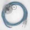 Cableado para lámpara de pie, cable RD75 ZigZag Azul Steward 3 m. Elige tu el color de la clavija y del interruptor!