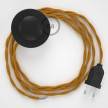 Cableado para lámpara de pie, cable TM25 Efecto Seda Mostaza 3 m. Elige tu el color de la clavija y del interruptor!