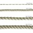 Cordón 2XL, cable eléctrico 3x0,75, recubierto en lino natural. Diámetro: 24mm.