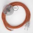Cableado para lámpara de pie, cable RX07 Algodón Indian Summer 3 m. Elige tu el color de la clavija y del interruptor!