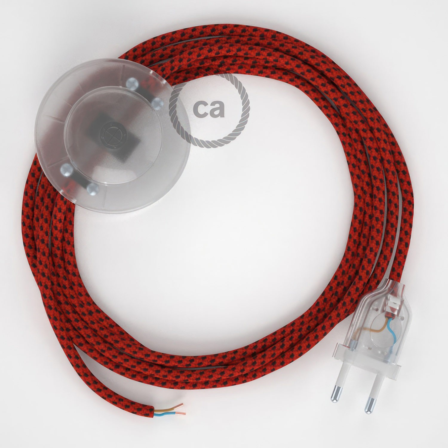Cableado para lámpara de pie, cable RT94 Efecto Seda Red Devil 3 m. Elige tu el color de la clavija y del interruptor!