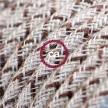 Bark Diamond Cotton and Natural Linen fabric RD63 2P 10A Extension cable Made in Italy
