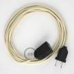 Ivory Rayon fabric RM00 2P 10A Extension cable Made in Italy