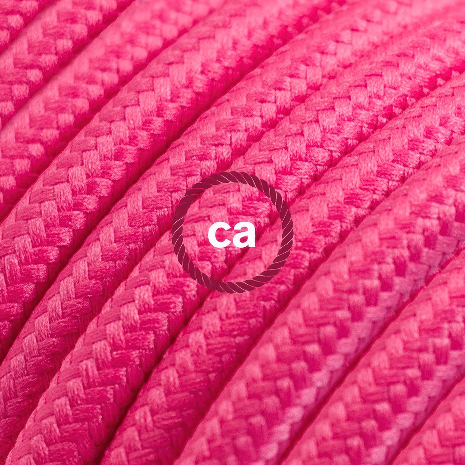 Fuchsia Rayon fabric RM08 2P 10A Extension cable Made in Italy