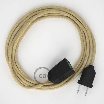 Jute fabric RN06 2P 10A Extension cable Made in Italy