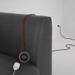 Alargador eléctrico con cable textil RT94 Efecto Seda Red Devil 2P 10A Made in Italy.