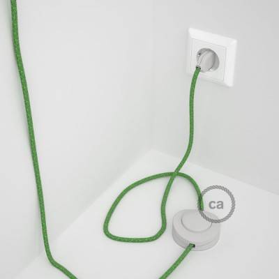 Cableado para lámpara de pie, cable RX08 Algodón Bronte 3 m. Elige tu el color de la clavija y del interruptor!