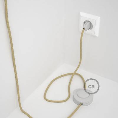 Cableado para lámpara de pie, cable RN06 Jute 3 m. Elige tu el color de la clavija y del interruptor!