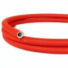 Creative-Tube, Tubo flexible con revestimiento de tela Efecto Seda Rojo RM09, diámetro 20 mm