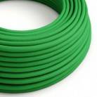 Cable Eléctrico Redondo Recubierto en tejido Efecto Seda Color Sólido, Verde RM06