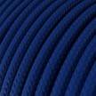 Cable Eléctrico Redondo Recubierto en tejido Efecto Seda Color Sólido, Azul RM12