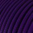Cable Eléctrico Redondo Recubierto en tejido Efecto Seda Color Sólido, Púrpura RM14