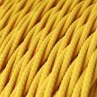 Cable Eléctrico Trenzado Recubierto en tejido Efecto Seda Color Sólido, Amarillo TM10