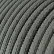 Round Electric Cable covered by Rayon solid color fabric RM03 Grey